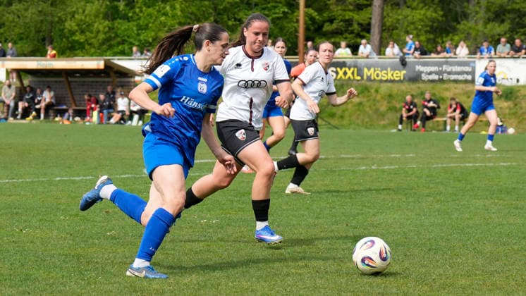 03.05.2026, Waldstadion, Meppen, GER, 2. Bundesliga, Frauen: SV Meppen vs FC Ingolstadt, Marie Bleil (SV Meppen 7) DFL REGULATIONS PROHIBIT ANY USE OF PHOTOGRAPHS AS IMAGE SEQUENCES AND OR QUASI-VIDEO. Meppen Niedersachsen Deutschland Waldstadion