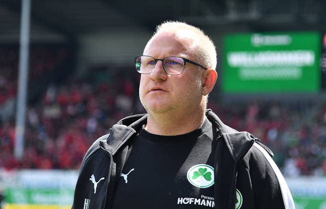 03.05.2026, xhbx, Fussball 2.Bundesliga, SpVgg Greuther Fuerth - 1.FC Nürnberg v.l. Trainer Heiko Vogel (Spvgg. Greuther Fuerth) (DFL DFB REGULATIONS PROHIBIT ANY USE OF PHOTOGRAPHS as IMAGE SEQUENCES and or QUASI-VIDEO) Fuerth