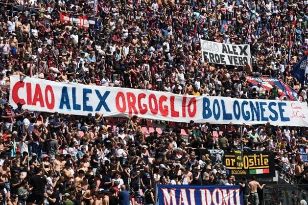 CALCIO - Serie A - Bologna FC vs Cagliari Calcio A tribute of Bologna Fc supporters for Alez Zanardi during Bologna FC vs Cagliari Calcio, Italian soccer Serie A match in Bologna, Italy, May 03 2026 Bologna Italy  Copyright: xIPAxSport ABACAx