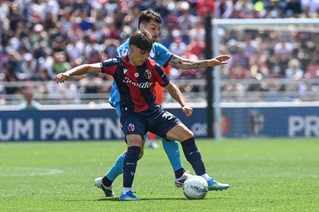 CALCIO - Serie A - Bologna FC vs Cagliari Calcio Benjamin Dominguez (Bologna Fc) in action during Bologna FC vs Cagliari Calcio, Italian soccer Serie A match in Bologna, Italy, May 03 2026 Bologna Italy  Copyright: xIPAxSport ABACAx