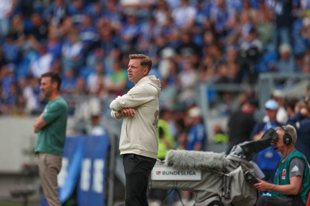 Florian Kohfeldt (SV Darmstadt 98, Chef-Trainer), Karlsruher SC vs. SV Darmstadt 98, 2. Bundesliga, 32. Spieltag, 2025 2026, 03.05.2026, DFL REGULATIONS PROHIBIT ANY USE OF PHOTOGRAPHS AS IMAGE SEQUENCES AND OR QUASI-VIDEO, Karlsruher SC vs. SV Darmstadt 98, 2. Bundesliga, 32. Spieltag, 2025 2026, 03.05.2026 Karlsruhe