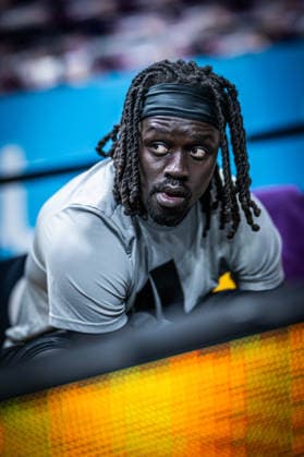 Basketball Berlin 03.05.2026 Saison 2025 2026 EasyCredit BBL 1. Bundesliga Männer, Herren Alba Berlin - NINERS Chemnitz Aher Uguak (Chemnitz, No.01)