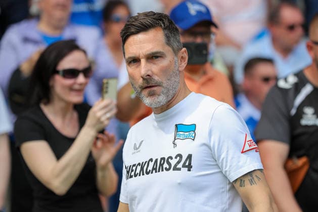03.05.2026, xgox, Fussball - 2.Bundesliga 1.FC Magdeburg - Hertha BSC Berlin emspor, v.l. Stefan Leitl (Hertha, Trainer) (DFL DFB REGULATIONS PROHIBIT ANY USE OF PHOTOGRAPHS as IMAGE SEQUENCES and or QUASI-VIDEO) Magdeburg