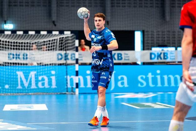 03.05.2026, xdobgx, Handball Daikin HBL, Handball Verein Hamburg HSV - TVB Stuttgart v.l. Max Häfner (TVB Stuttgart, 3) am Ball, plays the ball Hamburg