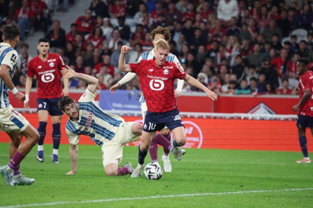 FOOTBALL : LOSC Lille vs Le Havre - Ligue 1 J32 - 03 05 2026 but de Hakon HARALDSSON (LOSC Lille) lors du match LOSC Lille vs Le Havre, Ligue 1 J32, Decathlon Arena stade Pierre Mauroy, le 3 mai 2026 - photo Laurent Sanson PsnewZ  Copyright: xLaurentxSANSONx xPsnewZx