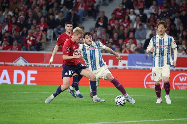 FOOTBALL : LOSC Lille vs Le Havre - Ligue 1 J32 - 03 05 2026 but de Hakon HARALDSSON (LOSC Lille) lors du match LOSC Lille vs Le Havre, Ligue 1 J32, Decathlon Arena stade Pierre Mauroy, le 3 mai 2026 - photo Laurent Sanson PsnewZ  Copyright: xLaurentxSANSONx xPsnewZx
