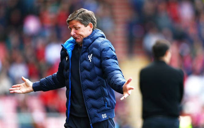 Crystal Palace Manager Oliver Glasner reacts. AFC Bournemouth v Crystal Palace, Premier League, Football, Vitality Stadium, Bournemouth , UK - 03 May 2026Bournemouth Vitality Stadium United Kingdom EDITORIAL USE ONLY No use with unauthorised audio, video, data, fixture lists, club league logos or live services. Online in-match use limited to 120 images, no video emulation. No use in betting, games or single club league player publications. Copyright: xJamesxMarsh Shutterstockx 16854586bc