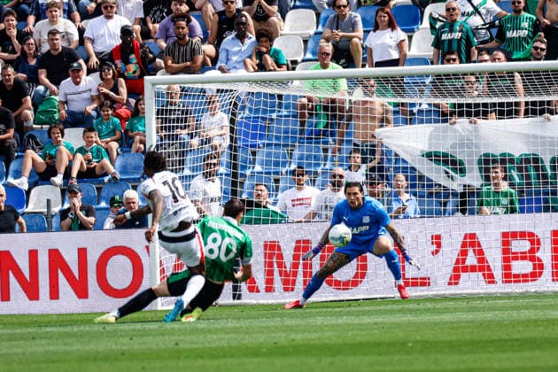 Rafael Leao (Milan) during the italian soccer Serie A match US Sassuolo vs Ac Milan at Mapei Stadium in Reggio Emilia, Italy on May 03, 2026 during US Sassuolo vs AC Milan, Italian soccer Serie A match in Reggio Emilia, Italy, May 03 2026  Copyright: xLucaxDiliberto IPAxSportx xipa-agency.netx xx IPA_74406125 IPA_Agency_IPA74406125