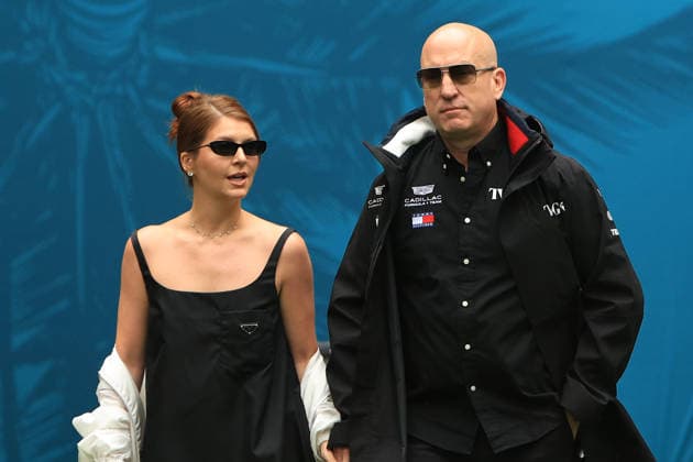 RECORD DATE NOT STATED 3rd May 2026; Miami International Autodrome, Miami, Florida, United States of America; 2026 FIA Formula 1 Miami Grand Prix Race Day; CEO of TWG Motorsports Dan Towriss and wife Cassidy walk in the paddock area JeffxRobinson