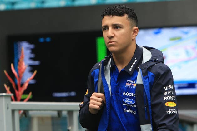 RECORD DATE NOT STATED 3rd May 2026; Miami International Autodrome, Miami, Florida, United States of America; 2026 FIA Formula 1 Miami Grand Prix Race Day; Isack Hadjar (6) of France and Oracle Red Bull Racing walks in the paddock area JeffxRobinson