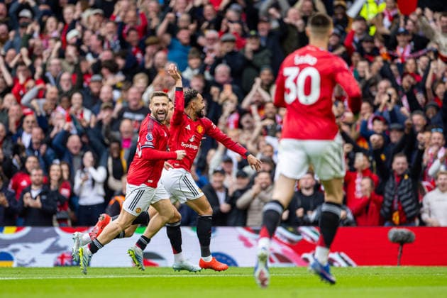 Football - FA Premier League - Manchester United, ManU FC v Liverpool FC MANCHESTER, ENGLAND - Sunday, May 3, 2026: Manchester United s Matheus Cunha celebrates after scoring the first goal during the FA Premier League match between Manchester United FC and Liverpool FC at Old Trafford. (Photo by David Rawcliffe Propaganda) MANCHESTER Old Trafford GREATER MANCHESTER ENGLAND  Copyright: xDavidxRawcliffex P2026-05-03-Man_Utd_Liverpool-36