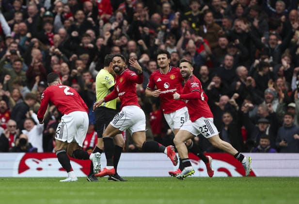 Manchester Utd v Liverpool, FA Premier League 03.05.26 Manchester Utd v Liverpool, FA Premier League Bradley Ormesher The Times Matheus Cunha of Manchester United, ManU scores and celebrates scoring his teams opening goal of the match 1-0  Copyright: xBradleyxOrmesherx NINTCHDBPICT001078032754