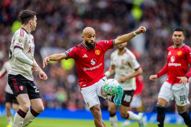Football - FA Premier League - Manchester United, ManU FC v Liverpool FC MANCHESTER, ENGLAND - Sunday, May 3, 2026: Manchester United s Bryan Mbeumo during the FA Premier League match between Manchester United FC and Liverpool FC at Old Trafford. (Photo by David Rawcliffe Propaganda) MANCHESTER Old Trafford GREATER MANCHESTER ENGLAND  Copyright: xDavidxRawcliffex P2026-05-03-Man_Utd_Liverpool-45