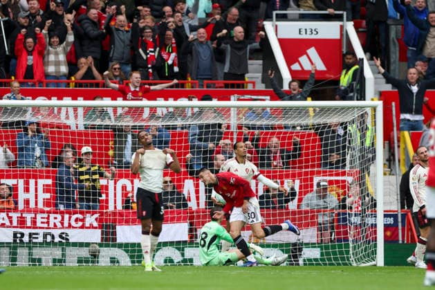 Manchester United, ManU v Liverpool, Premier League Manchester United forward Benjamin Sesko (30) scores a GOAL 2-0 and celebrates during the Manchester United v Liverpool Premier League match at Old Trafford, Manchester, England on 3 May 2026 Credit: Phil Duncan Every Second Media Editorial use only. All images are copyright Every Second Media Limited. No images may be reproduced without prior permission. All rights reserved. Premier League and Football League images are subject to licensing agreements with Football DataCo Limited. see https: www.football-dataco.com Copyright: xIMAGO EveryxSecondxMediax ESM-1972-0016 PhilxDuncanx xEveryxSecondxMediax