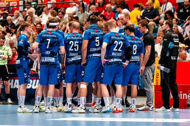 03.05.2026, xdobgx, Handball Daikin HBL, Handball Verein Hamburg HSV - TVB Stuttgart v.l. TVB Stuttgart Time Out Hamburg