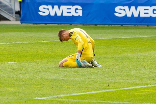 03.05.26 Karlsruher SC - SV Darmstadt Deutschland, Darmstadt, 03.05.26, Fussball, 2. Bundesliga, Karlsruher SC - SV Darmstadt: Hans Christian Bernat (Karlsruher SC), Enttäuschung.