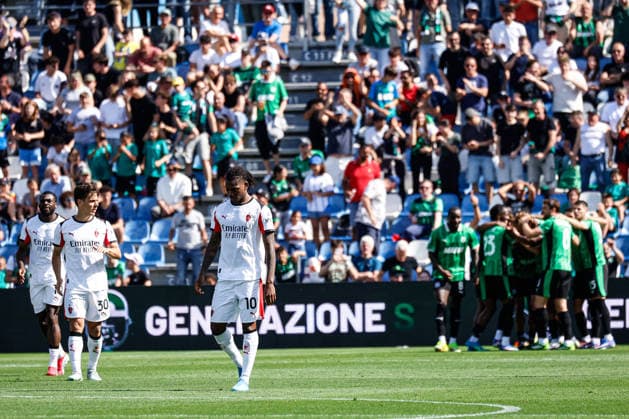 CALCIO - Serie A - US Sassuolo vs AC Milan Delusion of Rafael Leao (Milan) during the italian soccer Serie A match US Sassuolo vs Ac Milan at Mapei Stadium in Reggio Emilia, Italy on May 03, 2026 during US Sassuolo vs AC Milan, Italian soccer Serie A match in Reggio Emilia, Italy, May 03 2026 Reggio Emilia Italy  Copyright: xIPAxSport ABACAx