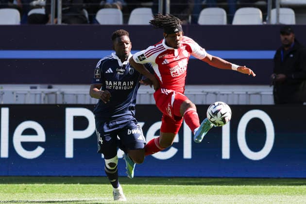 FOOTBALL : Paris FC Vs Brest - Ligue 1 - 03 05 2026 Luck Zogbe (Brest) Vs Hamari Traore (Paris FC) ParisFrance  Copyright: xMichaelxBaucherx