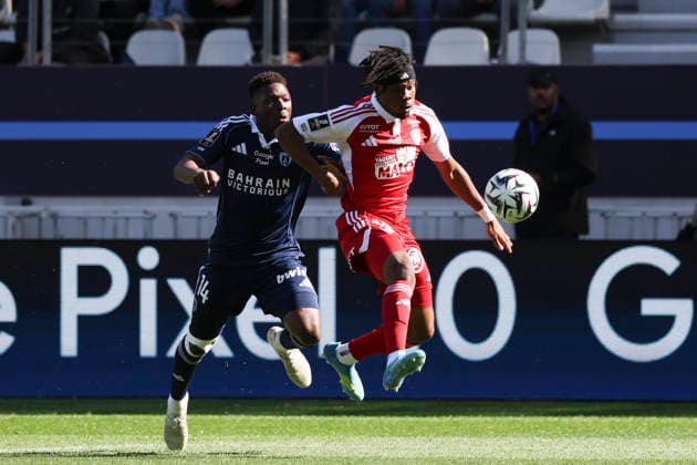 FOOTBALL : Paris FC Vs Brest - Ligue 1 - 03 05 2026 Luck Zogbe (Brest) Vs Hamari Traore (Paris FC) ParisFrance  Copyright: xMichaelxBaucherx