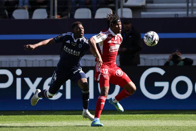 FOOTBALL : Paris FC Vs Brest - Ligue 1 - 03 05 2026 Luck Zogbe (Brest) Vs Hamari Traore (Paris FC) ParisFrance  Copyright: xMichaelxBaucherx