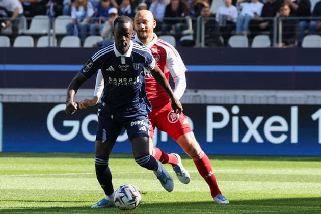 FOOTBALL : Paris FC Vs Brest - Ligue 1 - 03 05 2026 Moustapha Mbow (Paris FC) Vs Ludovic Ajorque (Brest) ParisFrance  Copyright: xMichaelxBaucherx