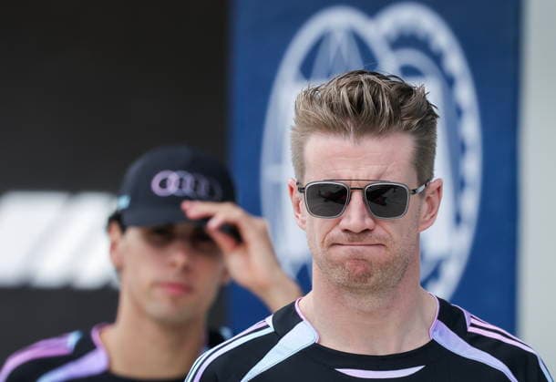 Formula One Miami Grand Prix - Race Audi driver Nico Hulkenberg of Germany attends the driver s presentation ahead of the Formula 1 Miami Grand Prix at the Miami International Autodrome in Miami Gardens, Florida, USA, 03 May 2026. MIAMI GARDENS United States  Copyright: xCRISTOBALxHERRERA-ULASHKEVICHx