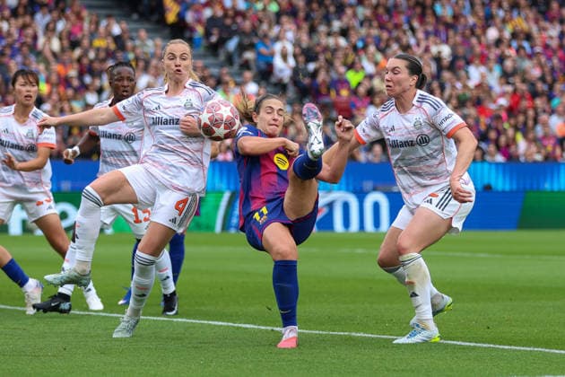 BARCELONA, SPAIN, MAY 3: Alexia Putellas (11 FC Barcelona, Barca scores a goal during the UEFA Womens Champions League match between FC Barcelona and Bayern Munich at Spotify Camp Nou on May 3rd, 2026 in Barcelona, Spain (Photo by Alexander Canillas Sports Press Photo) Copyright: xAlexanderxCanillas SPPx Sportspressphoto_SPR140947