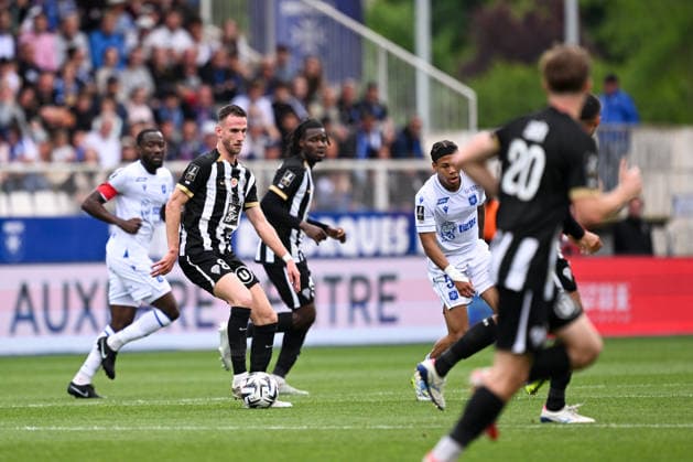 AJ Auxerre v Angers SCO - Ligue 1 McDonald s 2025 2026 08 Branco VAN DEN BOOMEN (sco) during the Ligue 1 McDonald s match between Auxerre and Angers at Stade Abbe Deschamps on May 3, 2026 in Auxerre, France. Auxerre France  Copyright: xFEPx 776348374