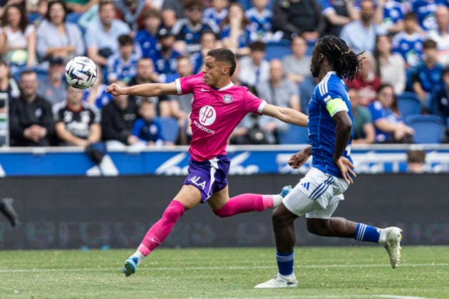FOOTBALL : Racing de Strasbourg vs Toulouse FC - ligue 1 - Strasbourg - 03 05 2026 Santiago Hidalgo Massa 11 (Toulouse FC)  Copyright: xelyxandroxcegarrax