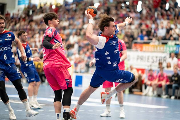 Stefan Bauer, (HBW Balingen Weilstetten, 99) , HBW Balingen Weilstetten vs. TSV Bayer Dormagen, Handball, 2. Bundesliga, 30. Spieltag, Saison 2025 2026, 03.05.2026, Eibner-Pressefoto Andreas Ulmer HBW Balingen Weilstetten vs. TSV Bayer Dormagen, Handball, 2. Bundesliga, 30. Spieltag, Saison 2025 2026, 03.05.2026, Balingen Copyright: xEibner-Pressefoto AndreasxUlmerx EP_AUR