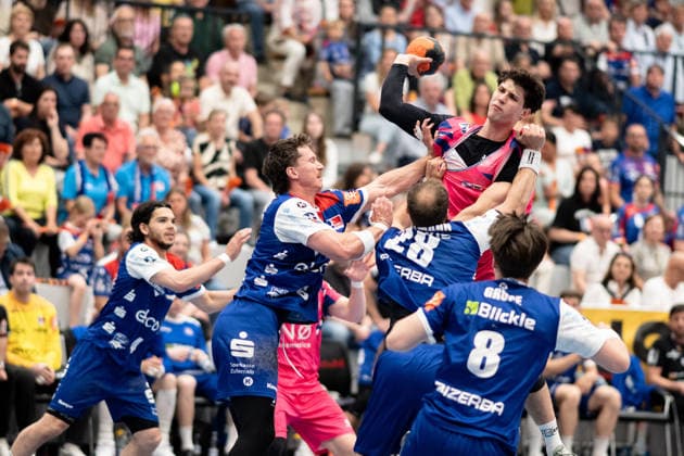 Luca Krist (TSV Bayer Dormagen, 02), beim Wurf HBW Balingen Weilstetten vs. TSV Bayer Dormagen, Handball, 2. Bundesliga, 30. Spieltag, Saison 2025 2026, 03.05.2026, Eibner-Pressefoto Andreas Ulmer HBW Balingen Weilstetten vs. TSV Bayer Dormagen, Handball, 2. Bundesliga, 30. Spieltag, Saison 2025 2026, 03.05.2026, Balingen Copyright: xEibner-Pressefoto AndreasxUlmerx EP_AUR