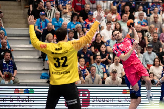 Peter Strosack, (TSV Bayer Dormagen, 24) HBW Balingen Weilstetten vs. TSV Bayer Dormagen, Handball, 2. Bundesliga, 30. Spieltag, Saison 2025 2026, 03.05.2026, Eibner-Pressefoto Andreas Ulmer HBW Balingen Weilstetten vs. TSV Bayer Dormagen, Handball, 2. Bundesliga, 30. Spieltag, Saison 2025 2026, 03.05.2026, Balingen Copyright: xEibner-Pressefoto AndreasxUlmerx EP_AUR
