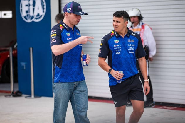 F1 - MIAMI GRAND PRIX 2026 VERSTAPPEN Max (nld), Red Bull Racing Ford RB22, HADJAR Isack (fra), Red Bull Racing Ford RB22, portrait during the Formula 1 Miami Grand Prix 2026, 4th round of the 2026 Formula One World Championship, WM, Weltmeisterschaft from May 1 to 3, 2026 on the Miami International Autodrome, in Miami Gardens, USA - Miami GardensUnited States  Copyright: xDPPIx