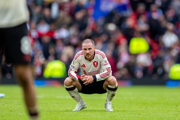 Football - FA Premier League - Manchester United, ManU FC v Liverpool FC MANCHESTER, ENGLAND - Sunday, May 3, 2026: Liverpool s 10 reacts after the FA Premier League match between Manchester United FC and Liverpool FC at Old Trafford. Manchester United won 3-2. (Photo by David Rawcliffe Propaganda) MANCHESTER Old Trafford GREATER MANCHESTER ENGLAND  Copyright: xDavidxRawcliffex P2026-05-03-Man_Utd_Liverpool-137