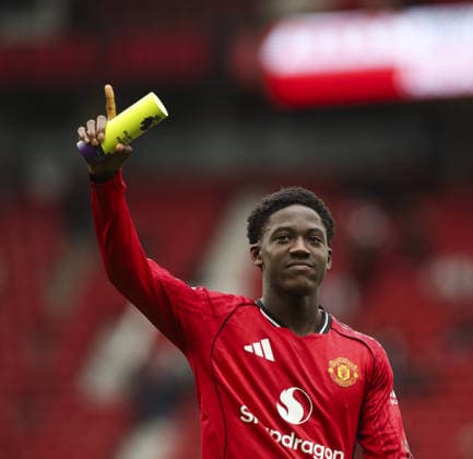 Manchester Utd v Liverpool, FA Premier League 03.05.26 Manchester Utd v Liverpool, FA Premier League Bradley Ormesher The Times Kobbie Mainoo of Manchester United, ManU at end of the match  Copyright: xBradleyxOrmesherx NINTCHDBPICT001078053763