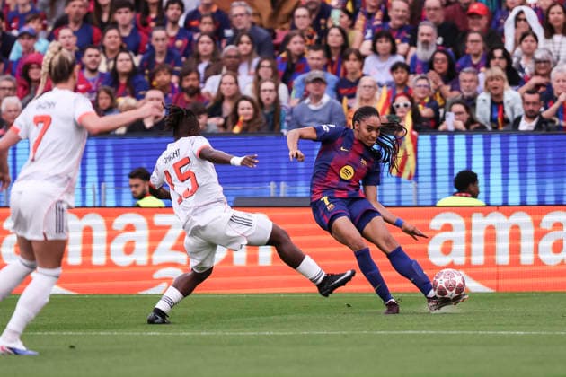 May 3, 2026, Barcelona, Barcelona, SPAIN: Salma Celeste Paralluelo Ayingono of FC Barcelona, Barca in action during the UEFA WomenÃ¢â‚¬â ¢s Champions League 2025 26 Semi Final second leg, football match played between FC Barcelona and FC Bayern Munchen at Spotify Camp Nou stadium on May 03, 2026 in Barcelona, Spain. FC Barcelona V FC Bayern Munchen - UEFA WomenÃ¢â‚¬â ¢S Champions League 2025 26 Semi Final Second Leg  - ZUMAa181 20260503_zaa_a181_165 Copyright: xJavierxBorregox