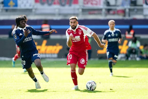 Paris FC v Stade Brestois 29 - Ligue 1 McDonald s 2025 2026 23 Rudy Nzingoula MATONDO (pfc) - 10 Romain DEL CASTILLO (sb29) during the Ligue 1 McDonald s match between Paris FC and Brest at Stade Jean Bouin on May 3, 2026 in Paris, France. Paris France  Copyright: xFEPx 776348377