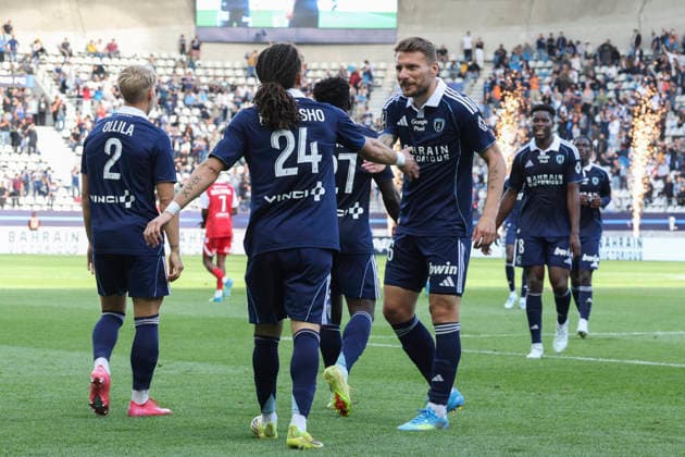 FOOTBALL : Paris FC Vs Brest - Ligue 1 - 03 05 2026 Joie - But de Luca Koleosho (Paris FC) ParisFrance  Copyright: xMichaelxBaucherx
