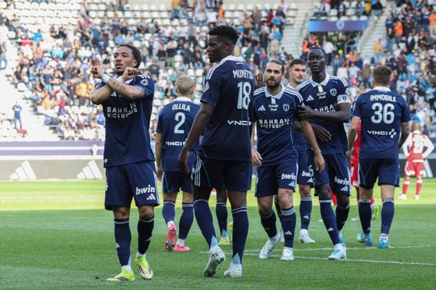 FOOTBALL : Paris FC Vs Brest - Ligue 1 - 03 05 2026 Joie - But de Luca Koleosho (Paris FC) ParisFrance  Copyright: xMichaelxBaucherx