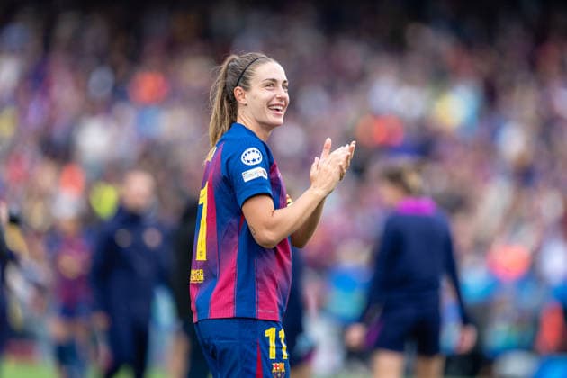 Spain-Football-Women Champions League FC Barcelona, Barca v FC Bayern Munich in Barcelona, Spain. Barcelona, Spain, 3, May, 2026. FC Barcelona women player (11) Alexia Putellas waving during Women Champions League match between FC Barcelona and FC Bayern Munich in Spotify Camp Nou Stadium, Barcelona, Spain, on May 3, 2026. Barcelona Spotify Camp Nou Stadium Barcelona Spain