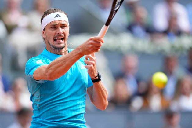 May 3, 2026, Madrid, Madrid, Spain: Alexander Zverev of Germany plays against Jannik Sinner of Italy during the Men s Singles Final of Mutua Madrid Open 2026 at La Caja Magica on May 03, 2026 in Madrid, Spain. Madrid Spain - ZUMAa181 20260503_zaa_a181_313 Copyright: xOscarxJ.xBarrosox