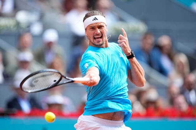May 3, 2026, Madrid, Madrid, Spain: Alexander Zverev of Germany plays against Jannik Sinner of Italy during the Men s Singles Final of Mutua Madrid Open 2026 at La Caja Magica on May 03, 2026 in Madrid, Spain. Madrid Spain - ZUMAa181 20260503_zaa_a181_309 Copyright: xOscarxJ.xBarrosox
