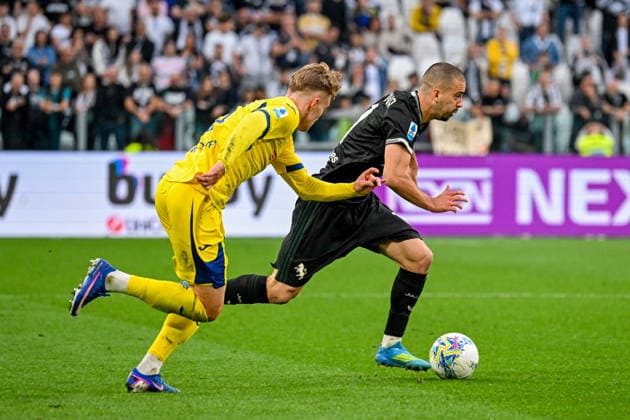 Juventus Edon Zhegrova fights for the ball during the Serie A soccer match between Juventus and Hellas Verona at the Allianz Stadium in Turin, Italy - Sunday, May 03, 2026. - Soccer .  Copyright: xTanoxPecoraro LaPressex