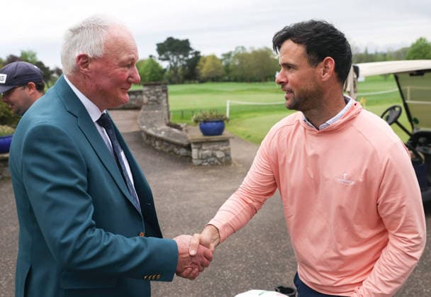 REPRO FREE *PRESS RELEASE NO REPRODUCTION FEE* EDITORIAL USE ONLY Munster Men s Stroke Play Championship, Cork Golf Club, Cork 3 5 2026 Paul Coughlan is congratulated by Munster Chair of Golf Ireland Dave Prendergast after winning Paul Coughlan is congratulated by Dave Prendergast after winning 3 5 2026  Copyright: x INPHO TomxMaherx RDR_9962