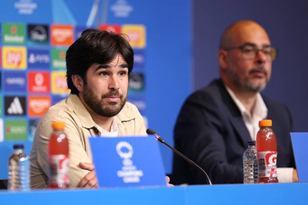 BARCELONA, SPAIN, MAY 3: FC Barcelona, Barca manager Pere Romeu gives a press conference, PK, Pressekonferenz during the UEFA Womens Champions League match between FC Barcelona and Bayern Munich at Spotify Camp Nou on May 3rd, 2026 in Barcelona, Spain (Photo by Alexander Canillas Sports Press Photo) Copyright: xAlexanderxCanillas SPPx Sportspressphoto_SPR141189