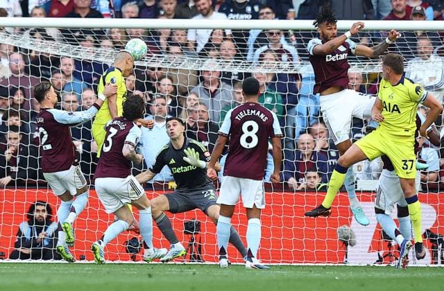 Richarlison of Tottenham Hotspur scores their sides second goal Aston Villa v Tottenham Hotspur, Premier League, Football, Villa Park, Birmingham , UK - 03 May 2026Birmingham Villa Park United Kingdom EDITORIAL USE ONLY No use with unauthorised audio, video, data, fixture lists, club league logos or live services. Online in-match use limited to 120 images, no video emulation. No use in betting, games or single club league player publications. Copyright: xMichaelxZemanek Shutterstockx 16854596u