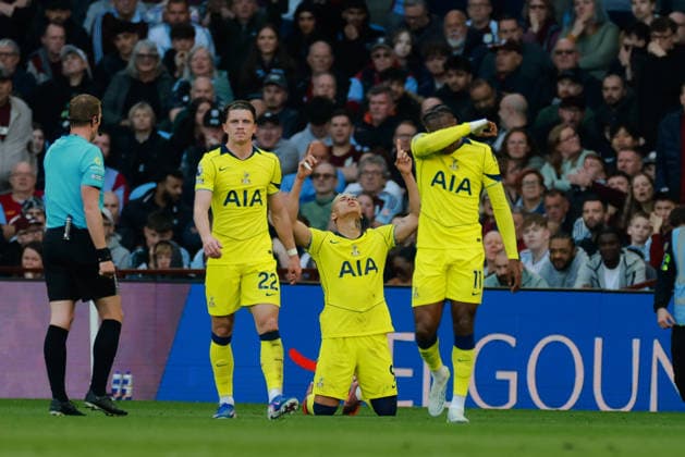 Premier League 2025 26 Aston Villa v Tottenham Hotspur Villa Park 03.05.2026 Richarlison of Tottenham Hotspur scores and celebrates 0-2 Premier League 2025 26 Aston Villa v Tottenham Hotspur Villa Park 03.05.2026 Photograph By Marc Aspland The Times  Copyright: xMarcxAsplandx NINTCHDBPICT001078071850
