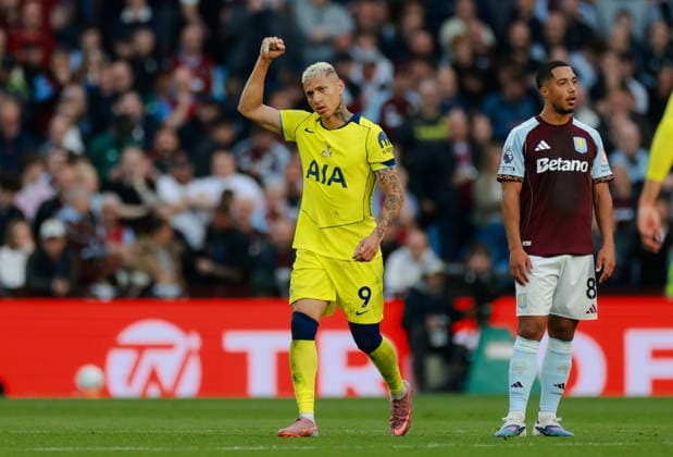 Premier League 2025 26 Aston Villa v Tottenham Hotspur Villa Park 03.05.2026 Richarlison of Tottenham Hotspur scores and celebrates 0-2 Premier League 2025 26 Aston Villa v Tottenham Hotspur Villa Park 03.05.2026 Photograph By Marc Aspland The Times  Copyright: xMarcxAsplandx NINTCHDBPICT001078071863