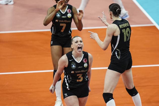Eczacibasi Dynavit v VakifBank - CEV Women’s Champions League Final Four ISTANBUL, TURKIYE - MAY 3: Players of Vakifbank celebrate a point during CEV Women’s Champions League Final Four final match between Eczacibasi Dynavit and VakifBank at Ulker Sports and Event Hall in Istanbul, Turkiye, on May 3, 2026. Agit Erdi Ulukaya Anadolu Istanbul Turkey. Editorial use only. Please get in touch for any other usage.  Copyright: x2026xAnadoluxAgitxErdixUlukayax
