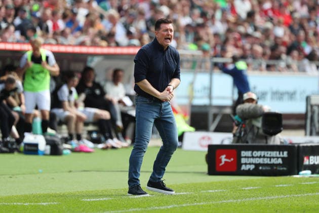 Hannover 96 vs Münster, 2. BL Hannover, 03.05.2026, Fussball - Herren, 2. BL, Saison 2025 2026, Hannover 96 vs Preußen Münster, Cheftrainer Christian Titz (Hannover 96), lautstark an der Seitenlinie, gestikulierend (DFL DFB REGULATIONS PROHIBIT ANY USE OF PHOTOGRAPHS as IMAGE SEQUENCES and or QUASI-VIDEO) Heinz von Heiden Arena Niedersachsen Deutschland